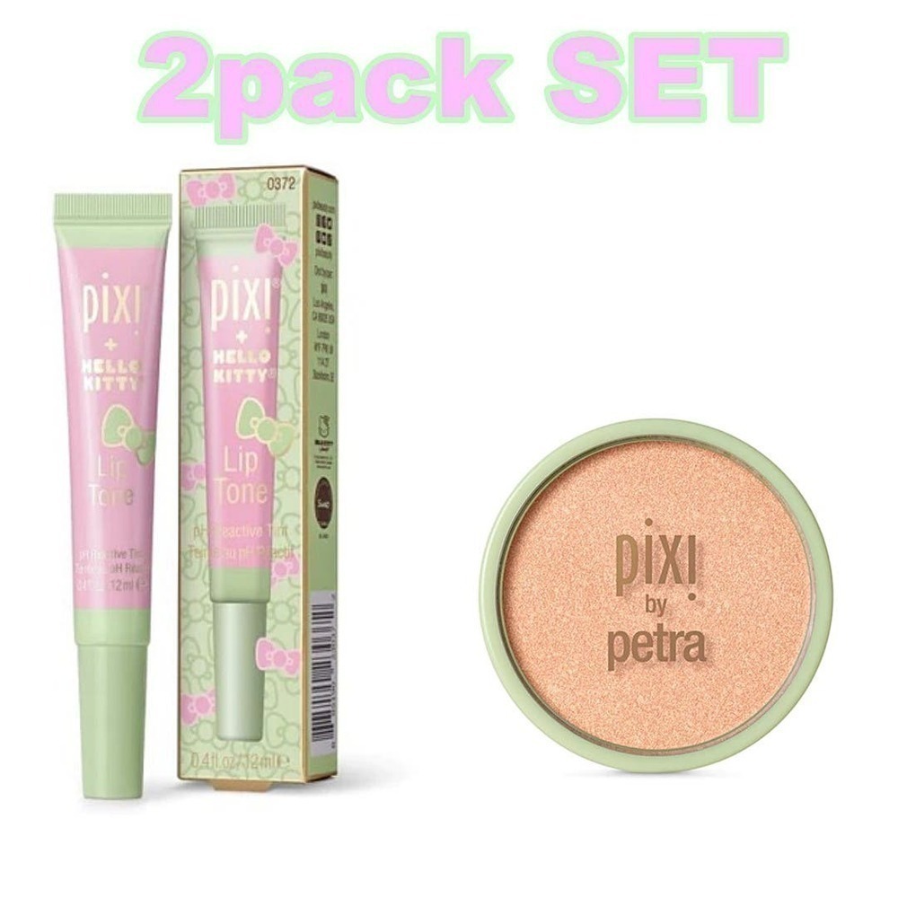 Pixi X Hello Kitty Lip Gloss & Glow Powder Set
